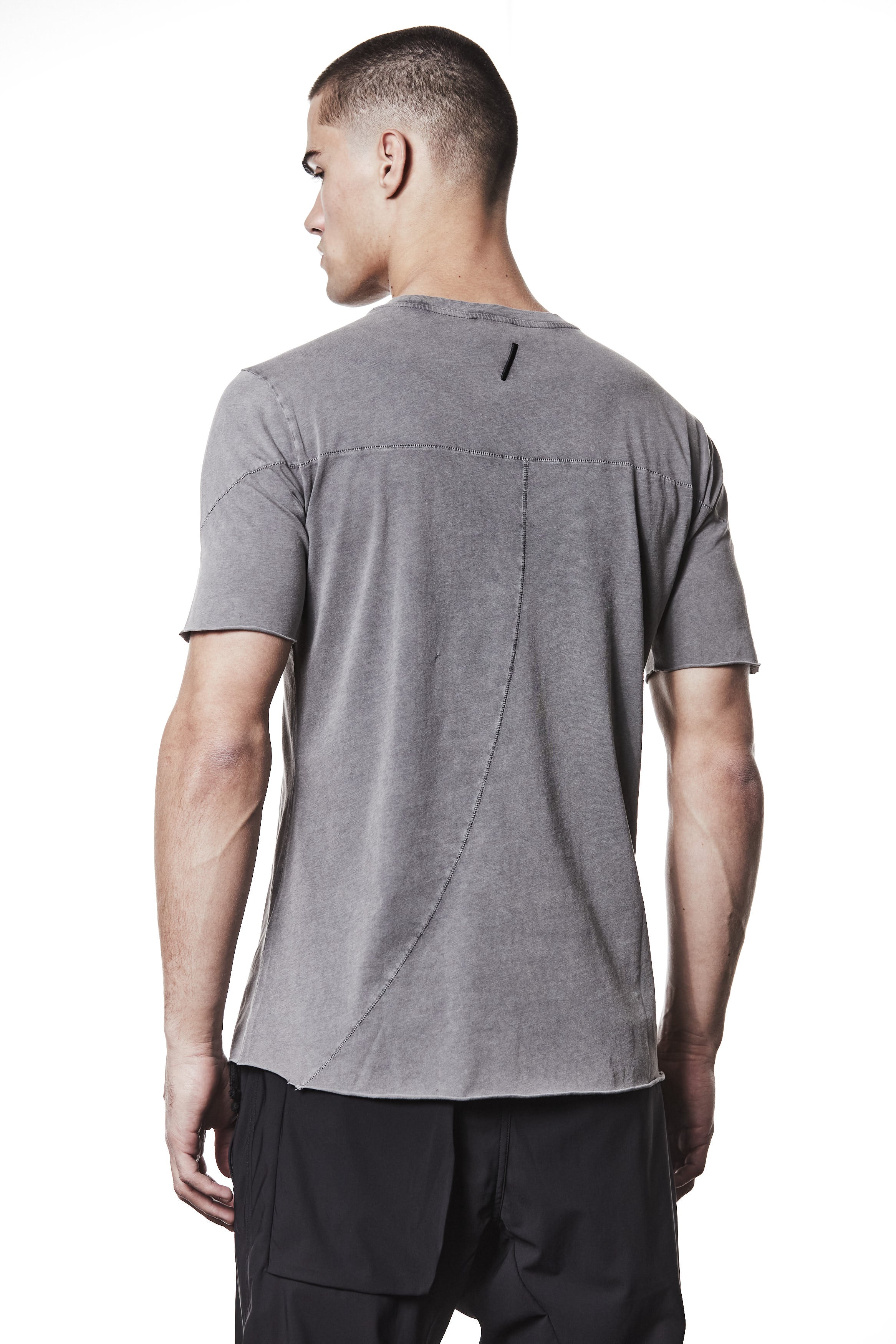 M TS 872 used grey – Fitted Short-Sleeve T-Shirt Asymmetric Back Seam - Man THOM KROM