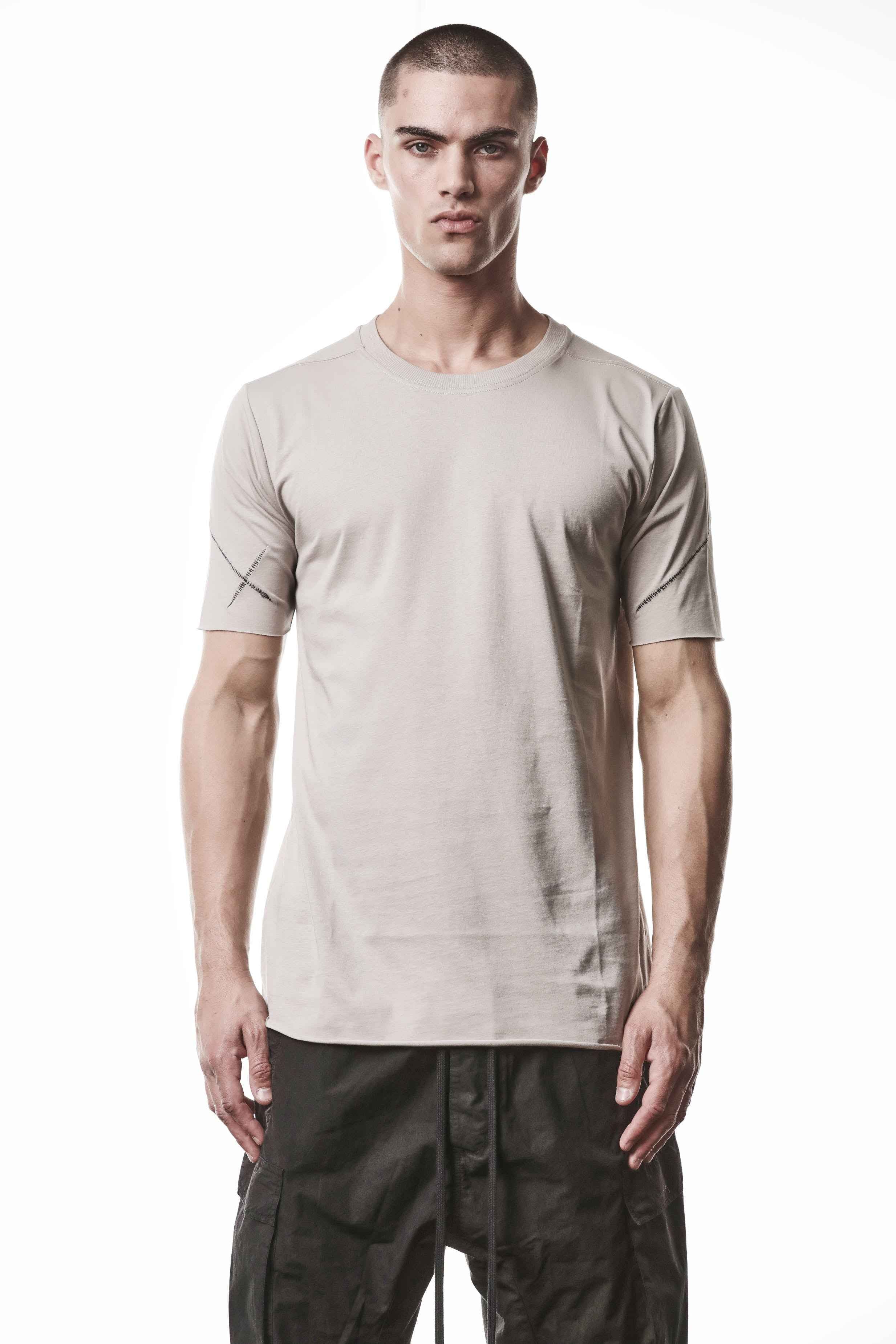 M TS 924 T-Shirt - Stone Worked Knit Cotton Rib Men's