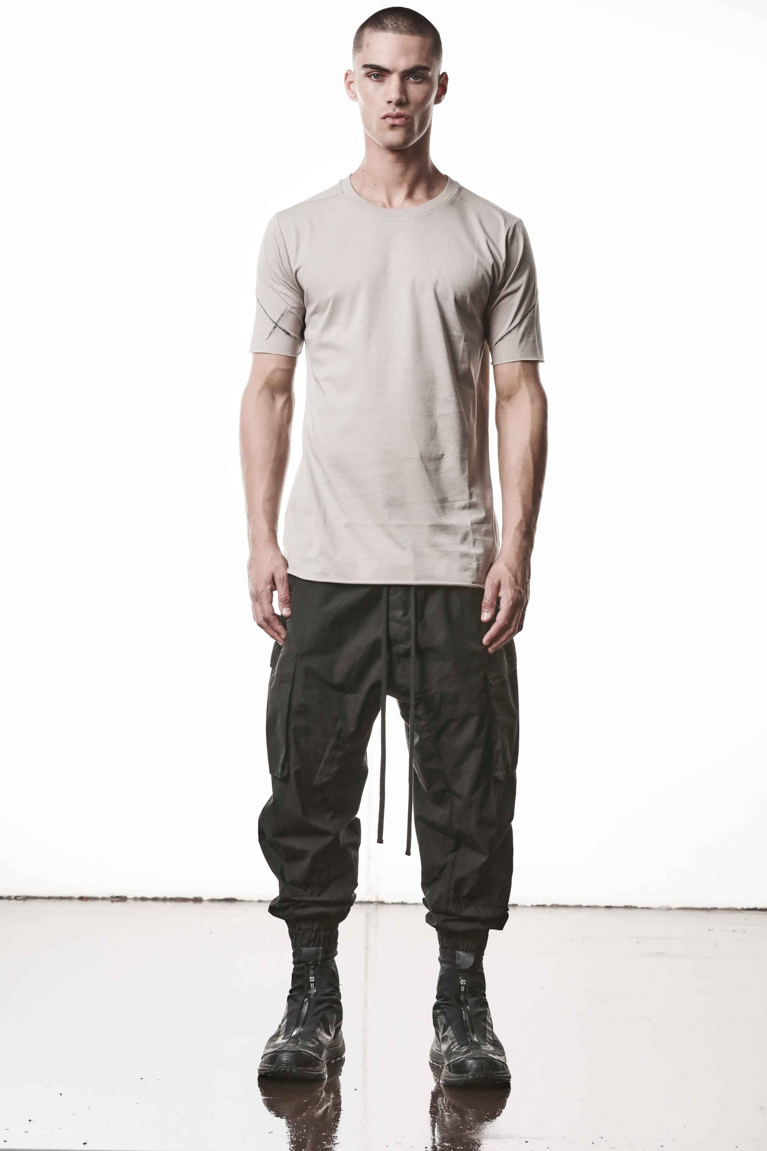 M TS 924 T-Shirt - Stone Worked Knit Cotton Rib Men's