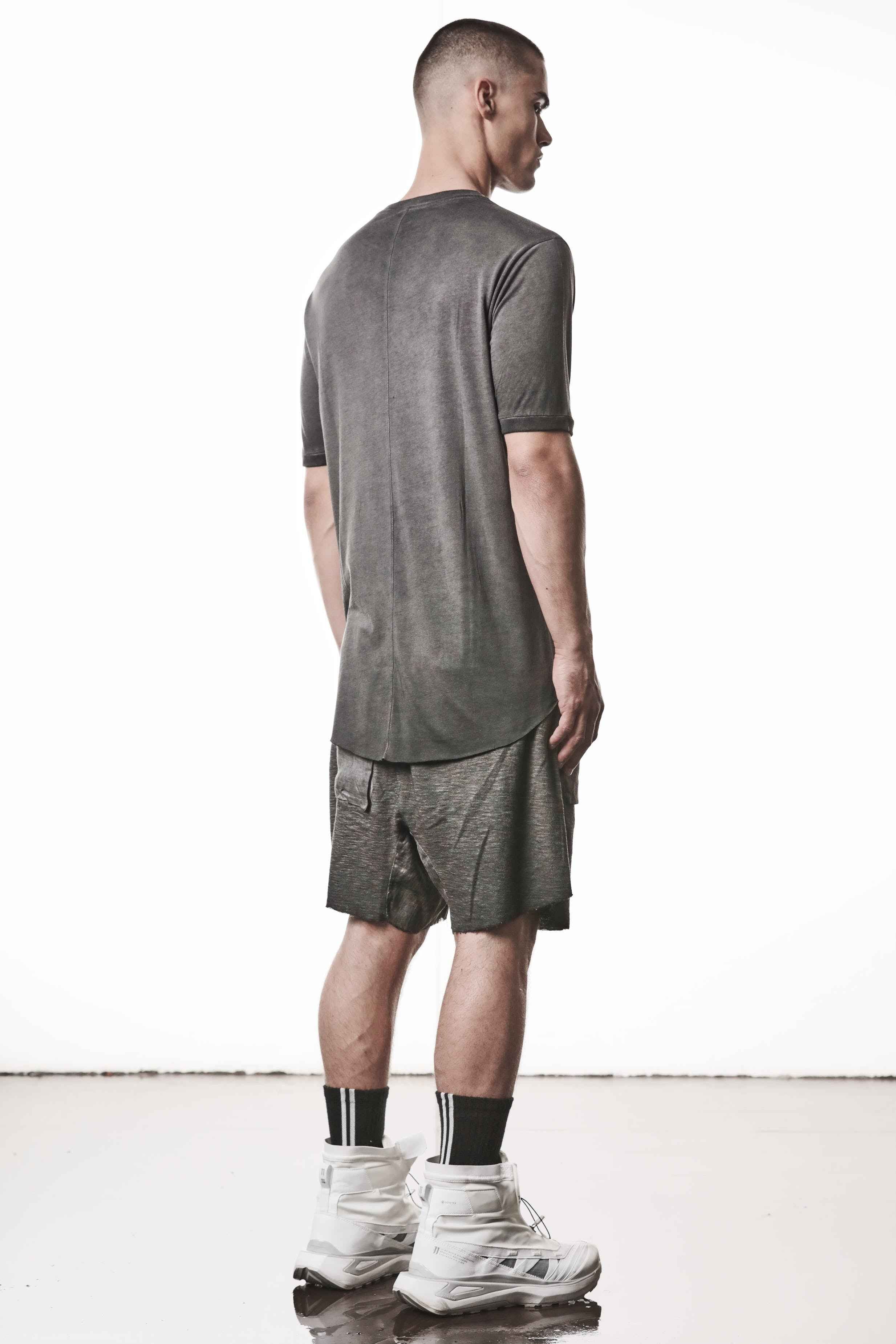 M TS 937 T-Shirt - Gray Cold Dye Cotton Modal Rib Men's