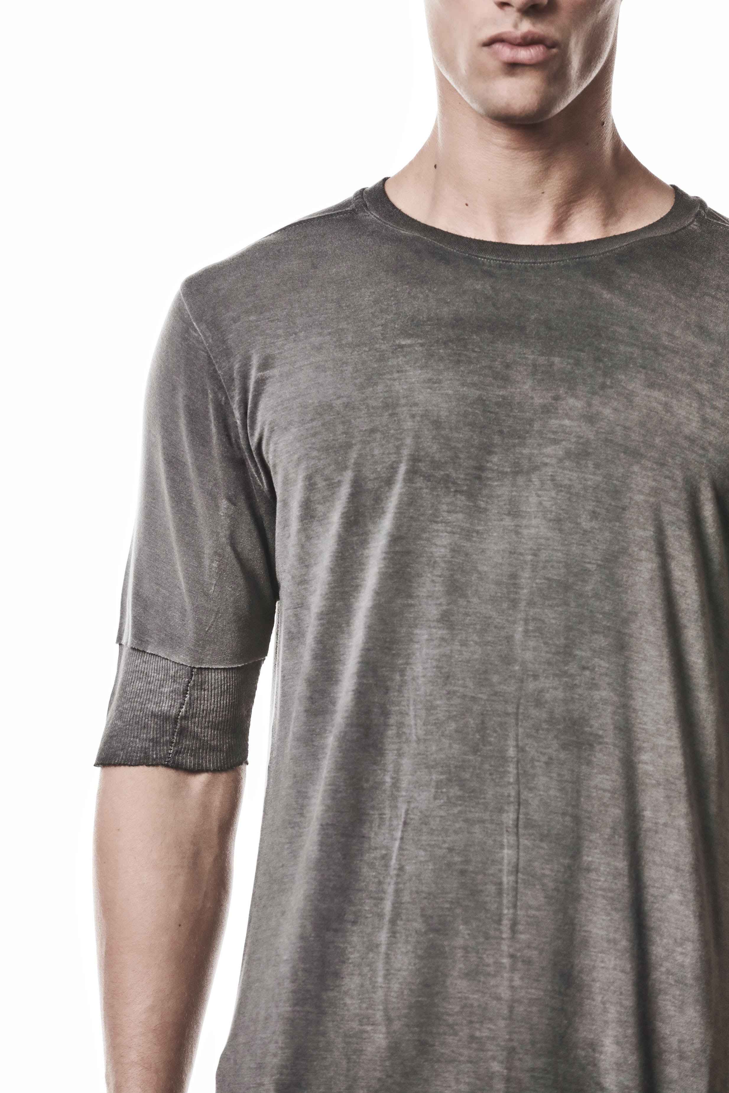 M TS 940 T-Shirt - Gray Cold Dye Modal Elastane Cotton Linen Inserts Men's