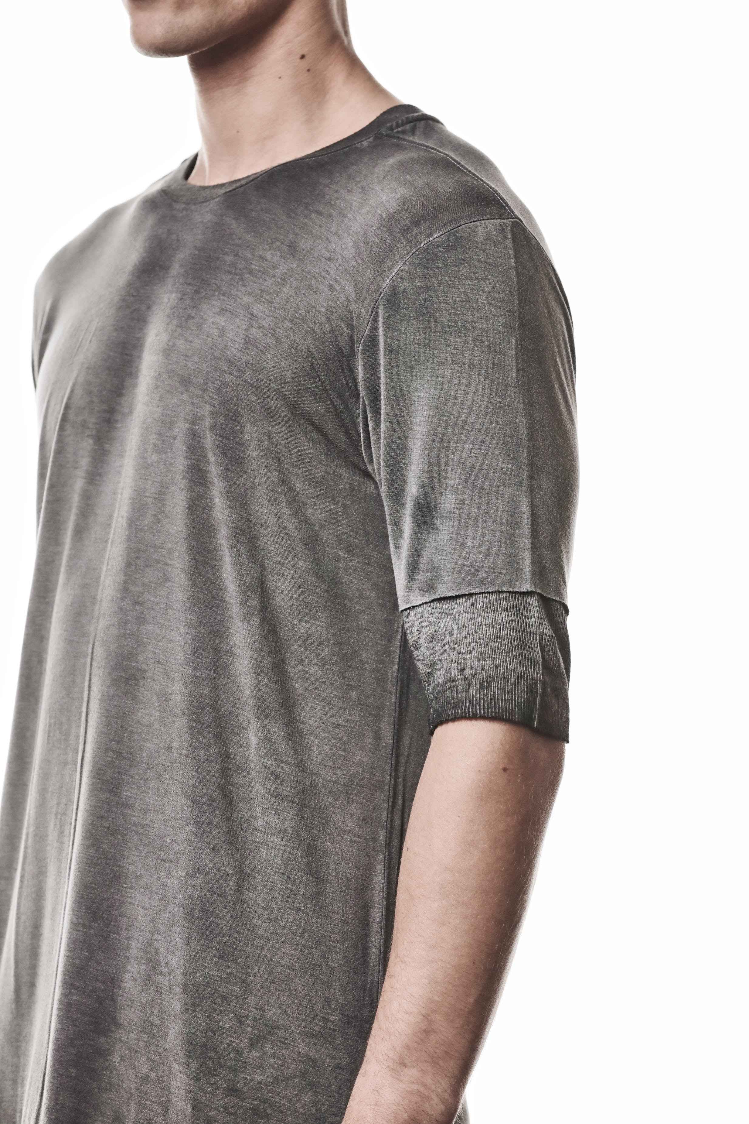 M TS 940 T-Shirt - Gray Cold Dye Modal Elastane Cotton Linen Inserts Men's