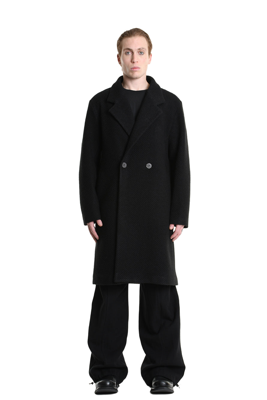 3P M1178 COAT Regular Woven Cloth Fabric Black LA HAINE INSIDE US