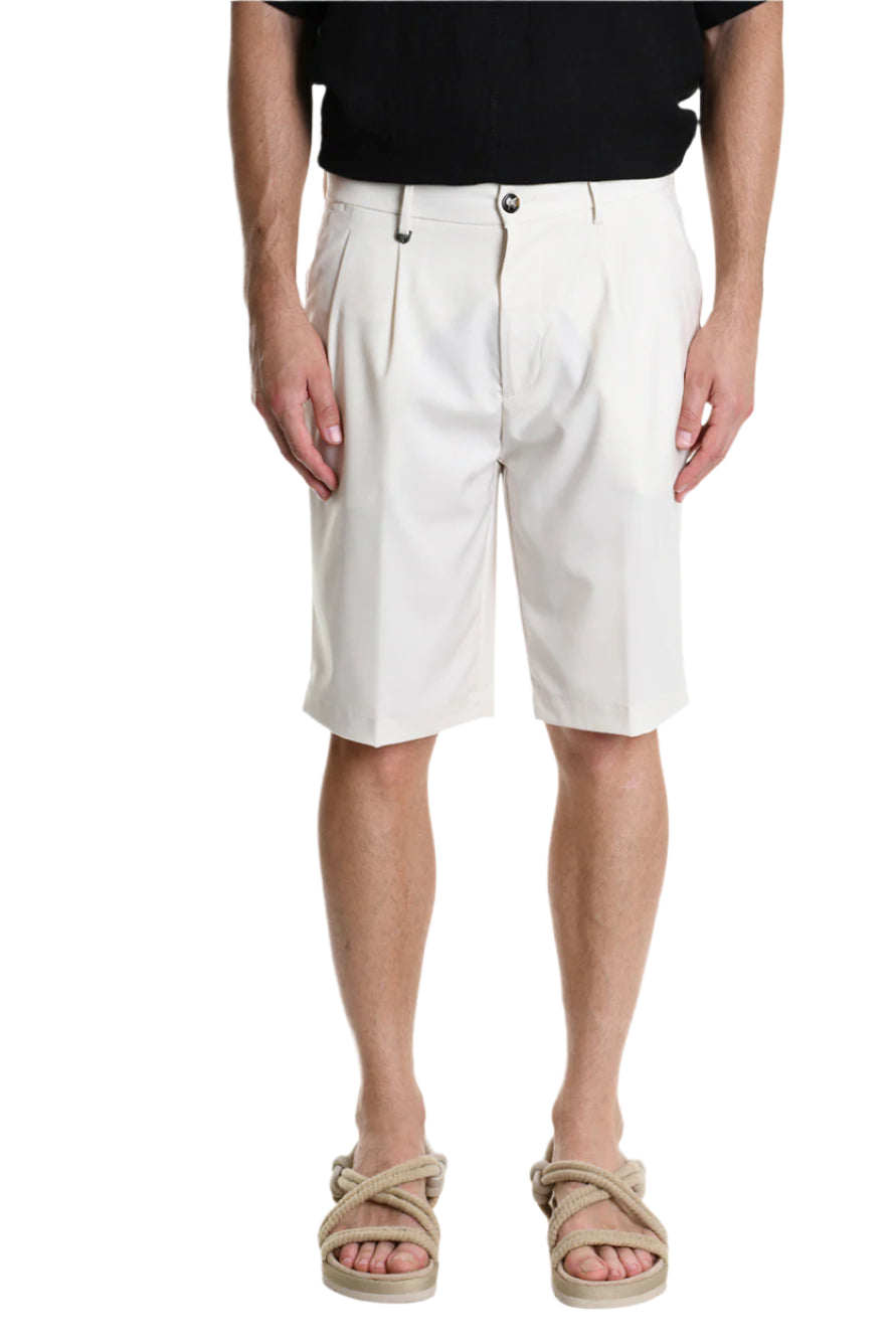 SHORT A325 2FAMILI Stretch Comfort Fit Cream