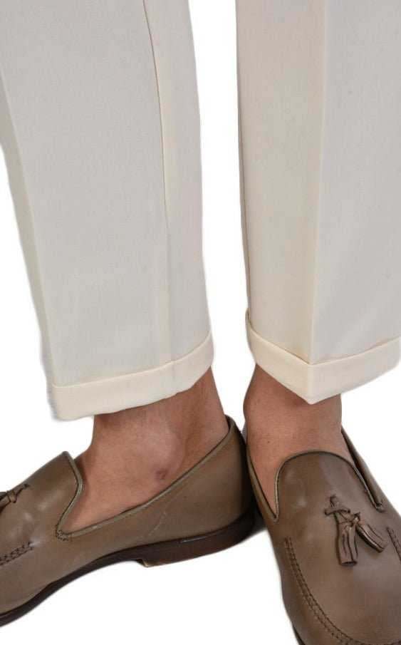 TR2ZX77LT23X ECRU stretch trousers