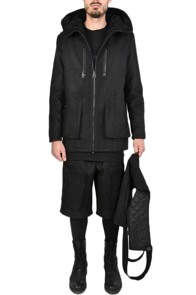 TR3B CONSPIRACY2325 BLACK Regular Cloth Coat