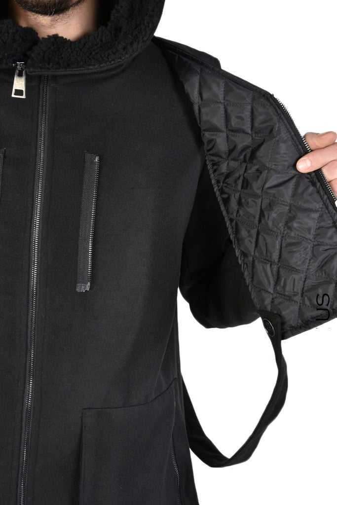 TR3B CONSPIRACY2325 BLACK Regular Cloth Coat