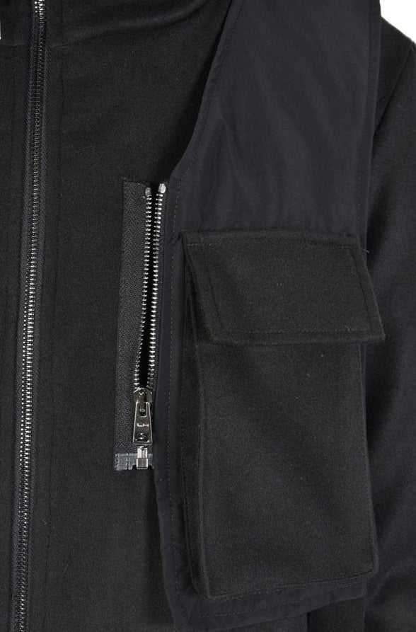 TR3B CONSPIRACY2325 BLACK Regular Cloth Coat