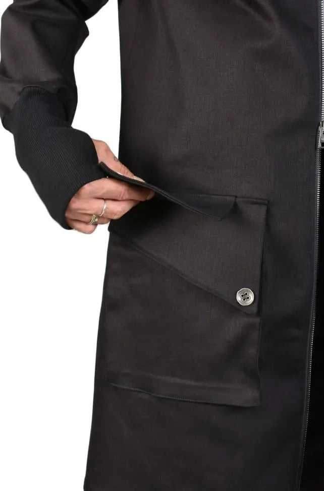 TR3B RASCAL23 BLACK Stretch Bull Jeans Regular Long Bomber