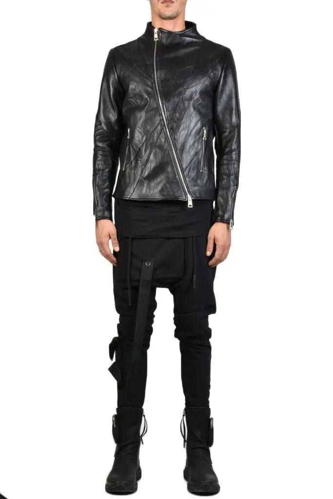 TR3B STORMZY23 BLACK Vegetable-tanned Crumpled Leather Regular Jacket
