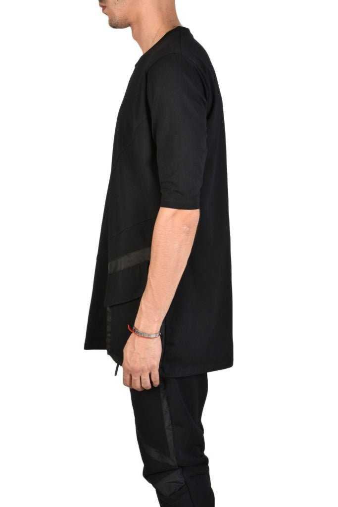 TR3M LOSKI23 BLACK cotton long oversize t-shirt