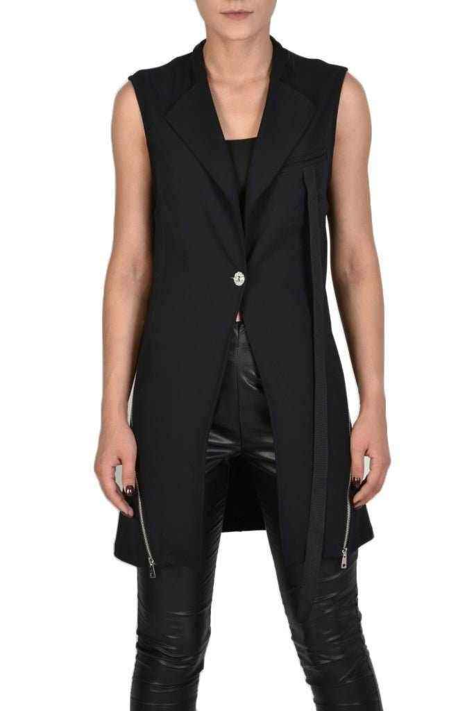 TR4B LINCOLN23 Black Fluido Gilet – Italian Women's Layering