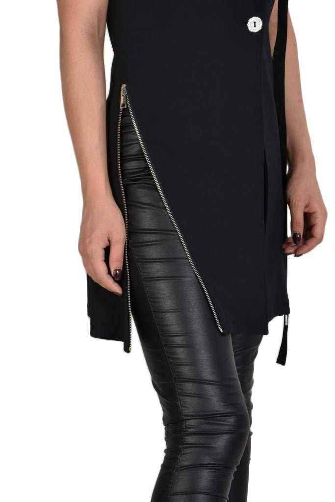 TR4B LINCOLN23 Black Fluido Gilet – Italian Women's Layering