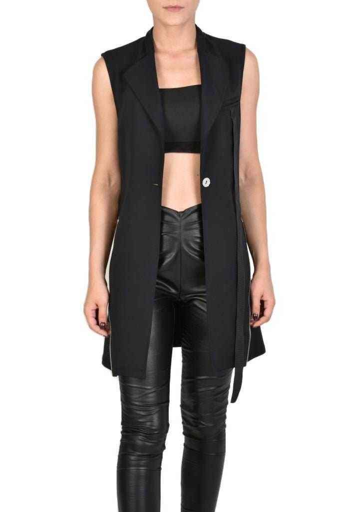 TR4B LINCOLN23 Black Fluido Gilet – Italian Women's Layering