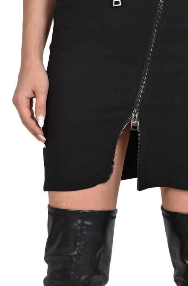 TR4B VALLADOLID23 Black Techno Stretch Skirt