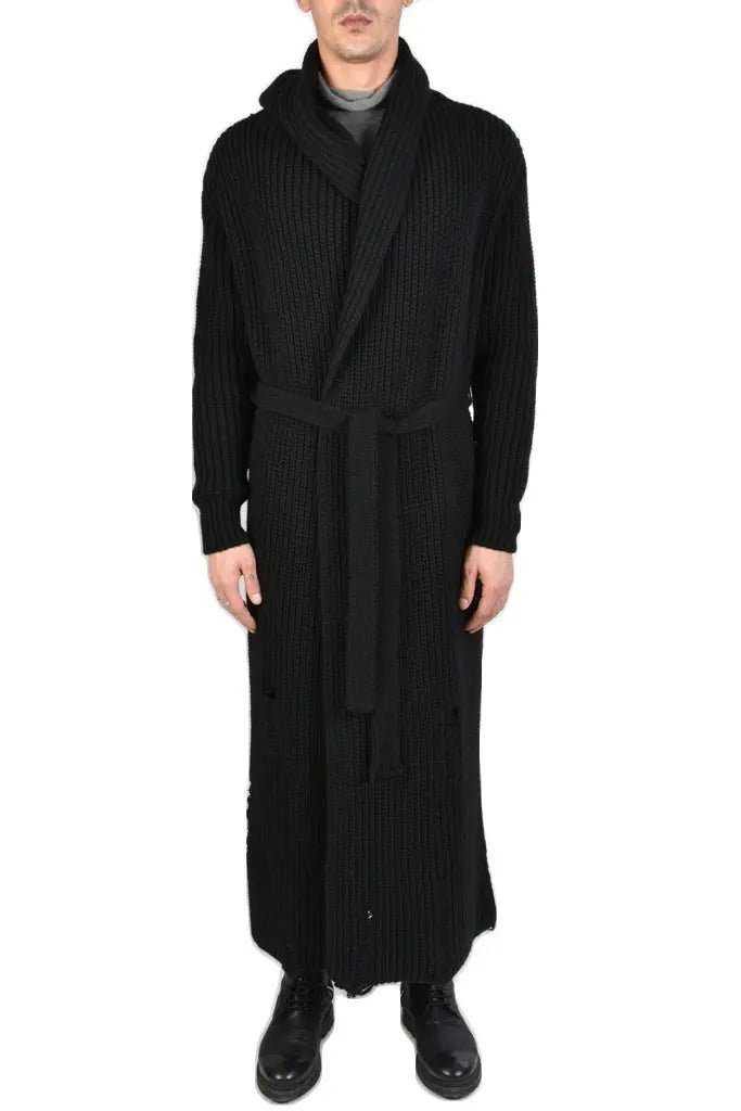 TR4J HOXLA2325 BLACK knit long cardigan