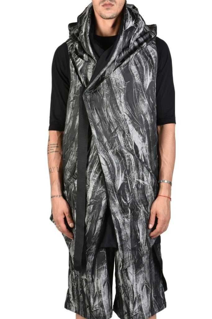 TR4M AVENTADOR23 BLACK Asymmetric Oversize Gilet