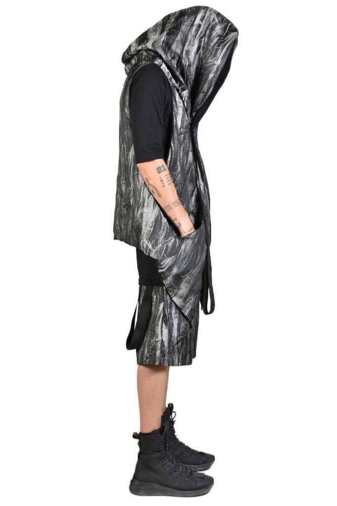 TR4M AVENTADOR23 BLACK Asymmetric Oversize Gilet