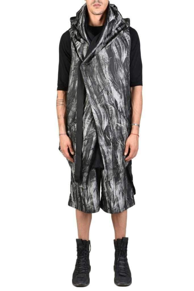 TR4M AVENTADOR23 BLACK Asymmetric Oversize Gilet