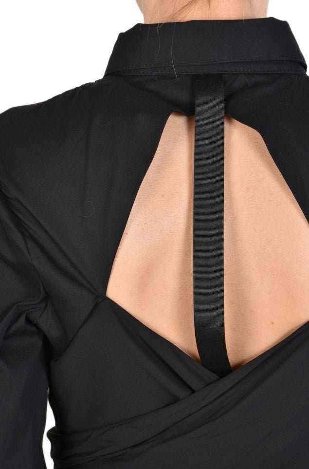 TR4O PARILLA23 BLACK Popeline Stretch Shirt