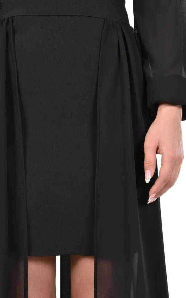 TR4R SHUNI23 Black Tecno Stretch Dress – Italian Women's