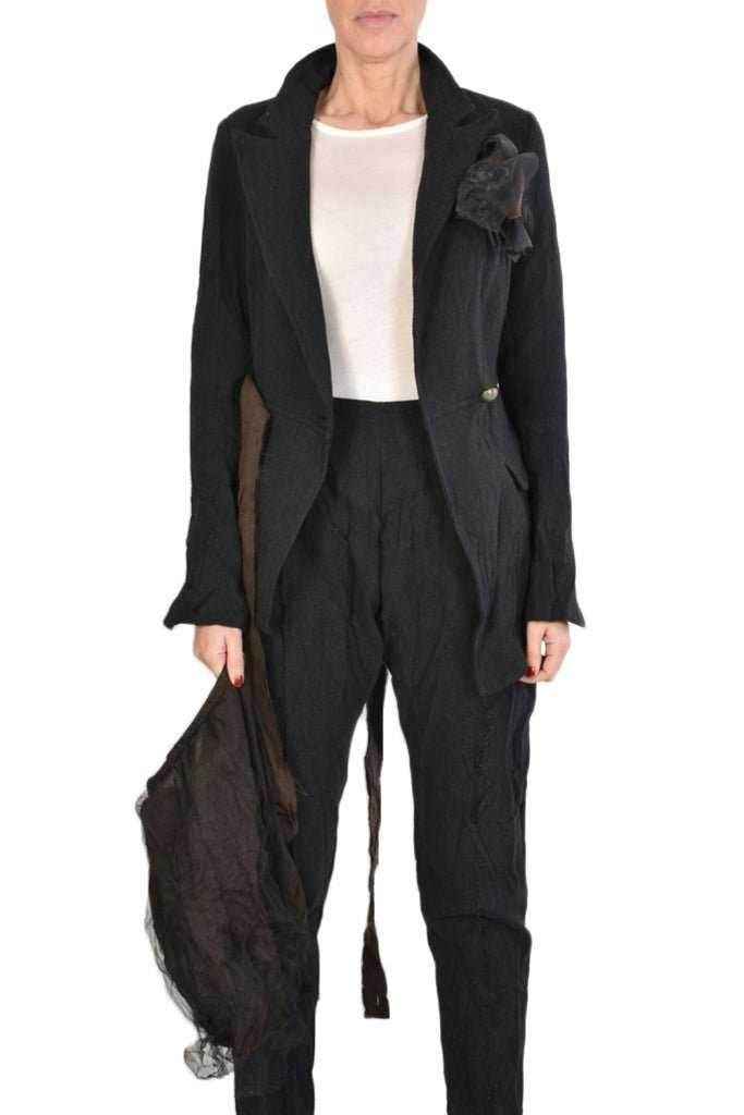 A39B SM1725 Cotton-Polyester Blazer – Charcoal Grey