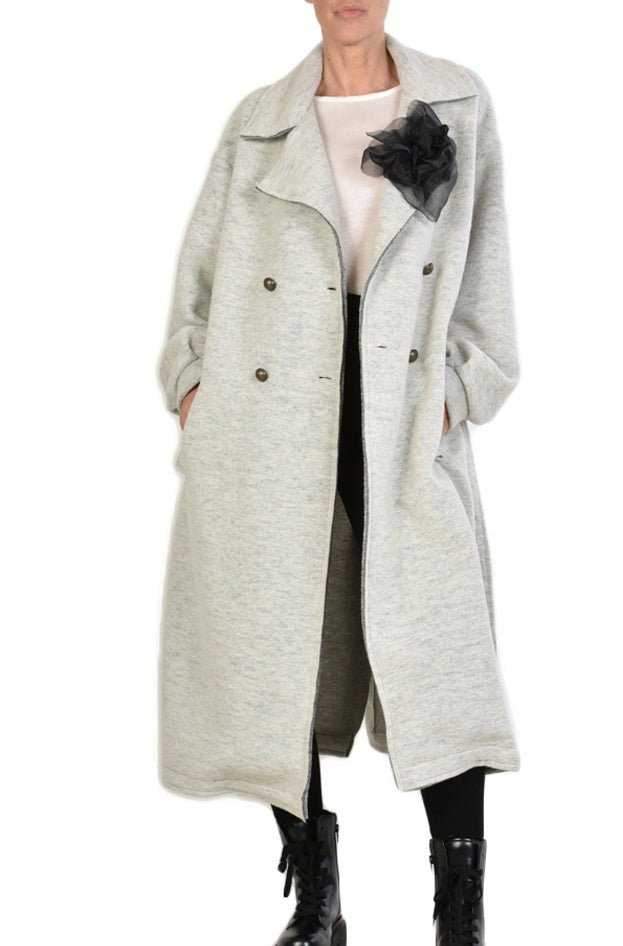 A39B SM5825 Wool Cotton Asymmetric Jacket