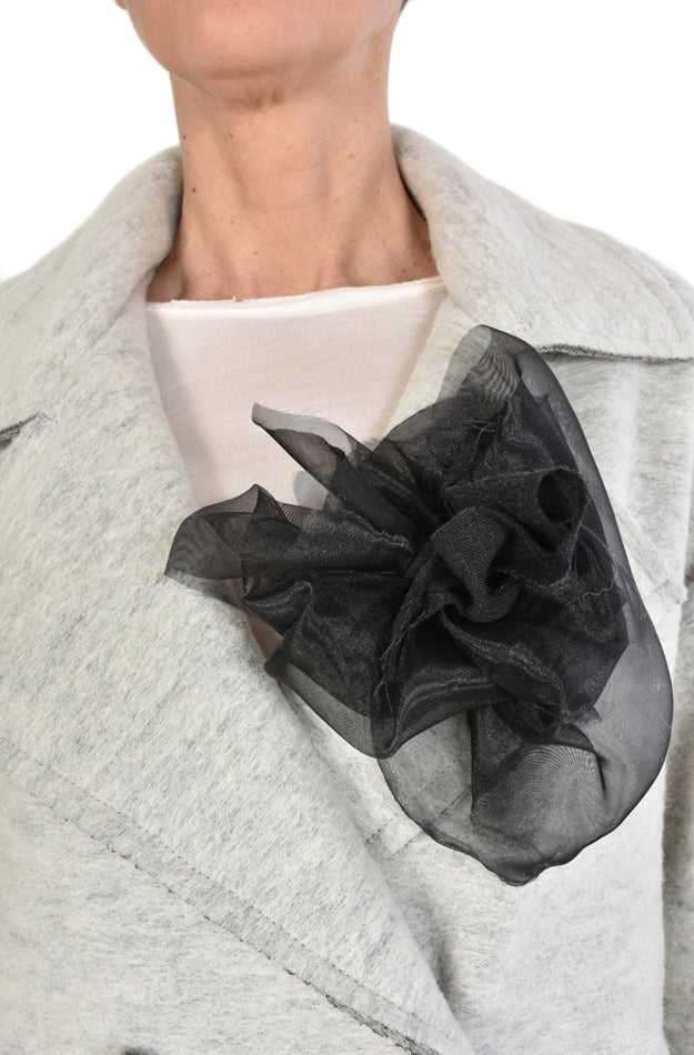 A39B SM5825 Wool Cotton Asymmetric Jacket