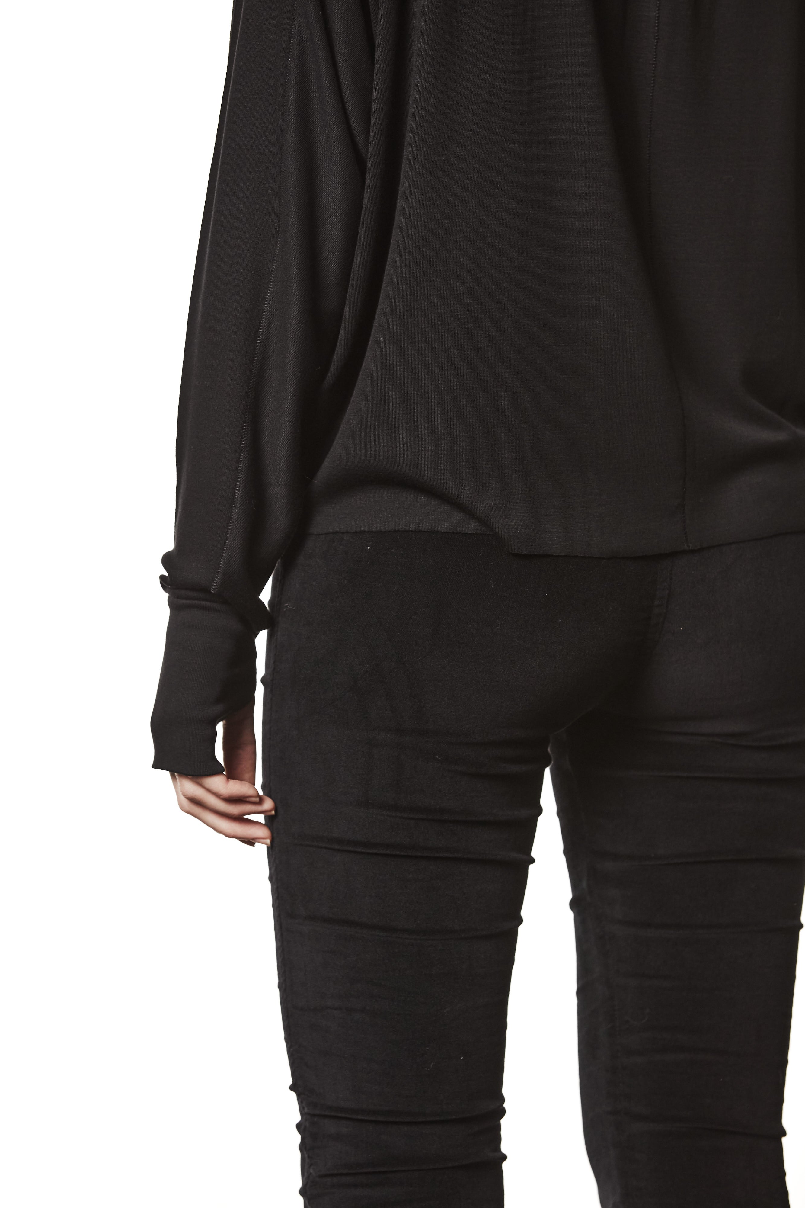 W TS 60226 TOP WOMEN BLACK THOM KROM