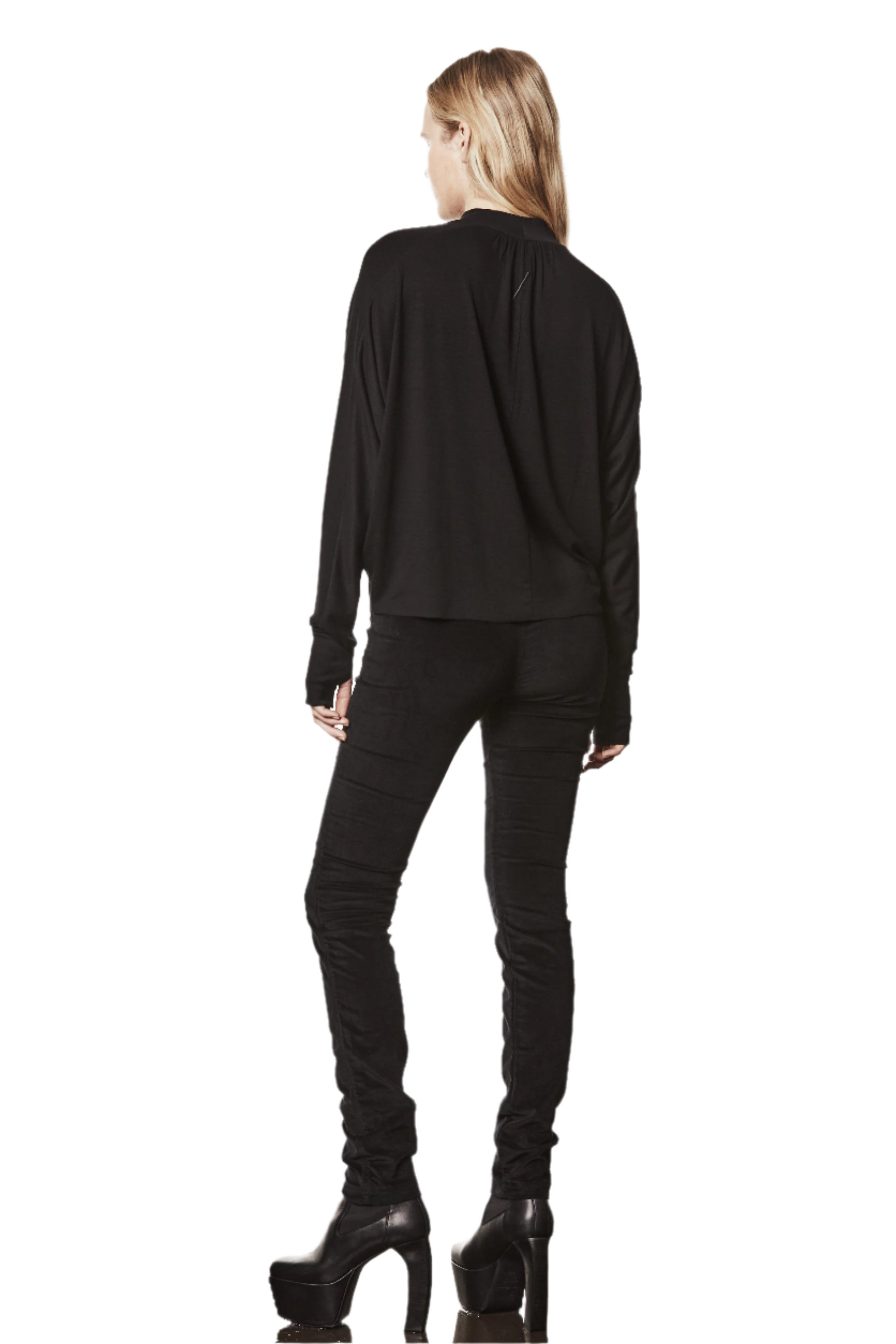 W TS 60226 TOP WOMEN BLACK THOM KROM