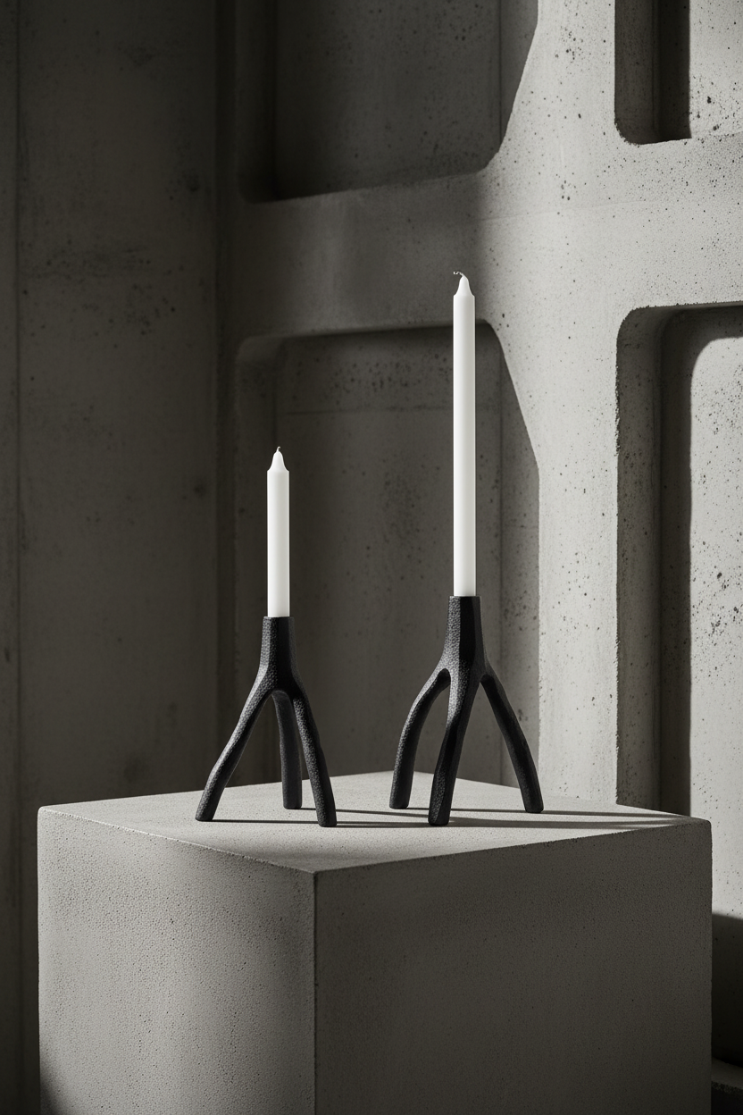 Black cast iron branch holder 1