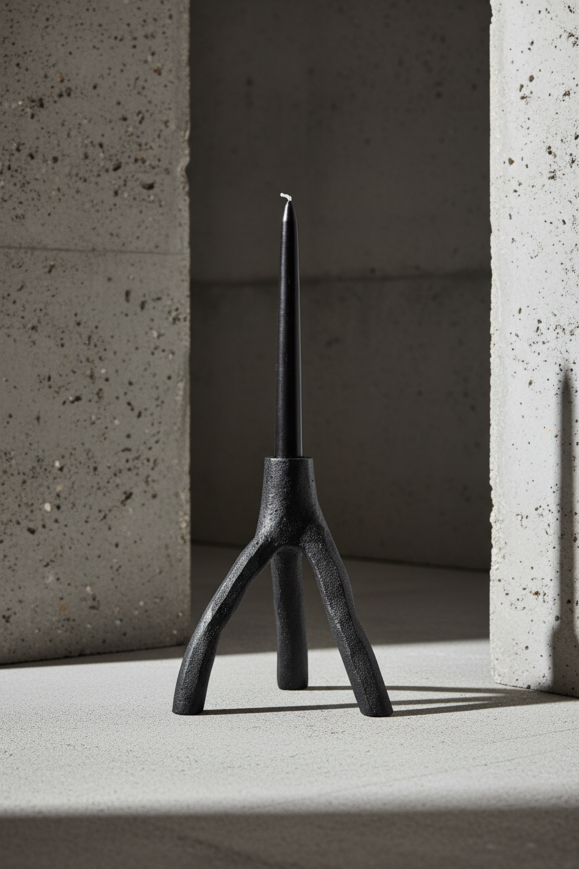 Black cast iron branch holder L 1