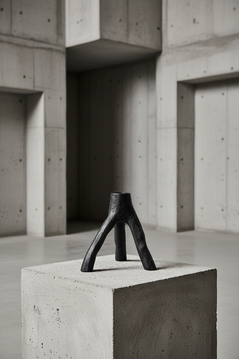 Black cast iron branch holder S 1