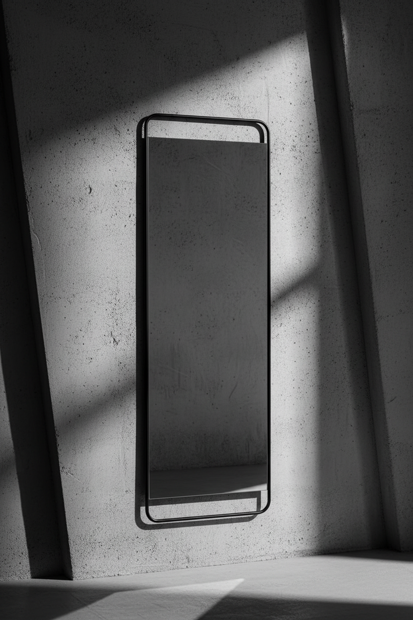 Black iron wall mirror new 5