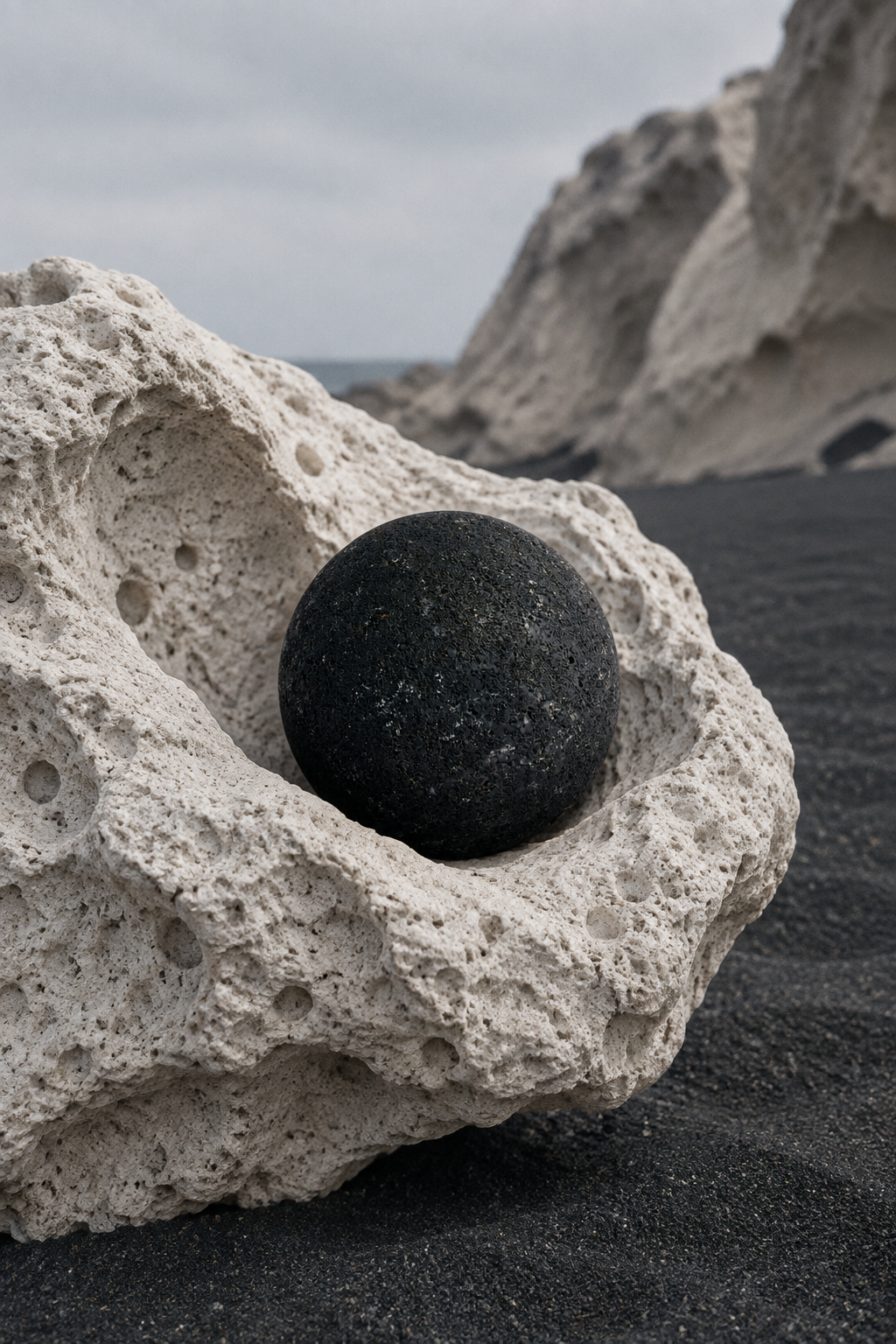Nestled in pumice