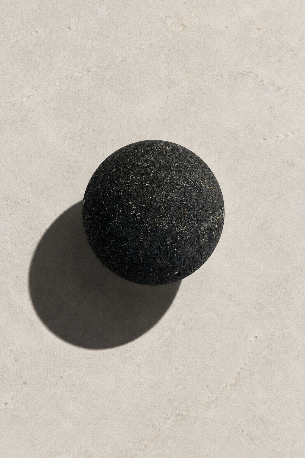 Overhead on pale stone