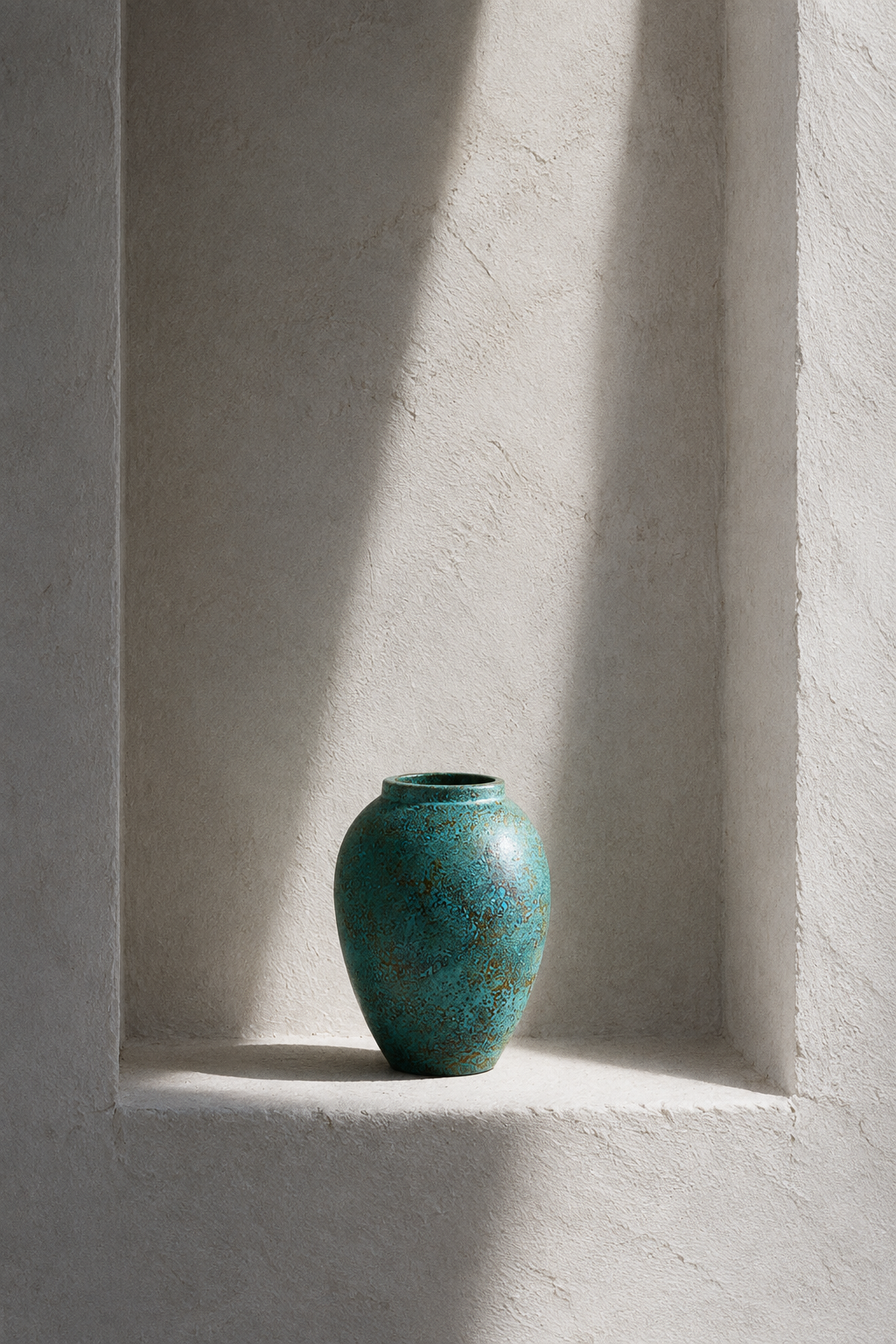 Whitewashed wall niche
