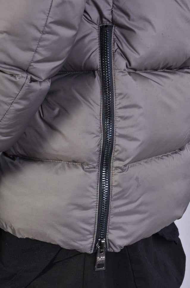 A33P LM03223 Jacket - Fango Down Nylon 360gr Faux Fur Lined Detachable Scarf Italian Men's