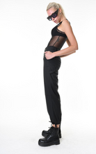 A34Z LW68825 TROUSER Rubberized Technical Fabric﻿ Stretch Black