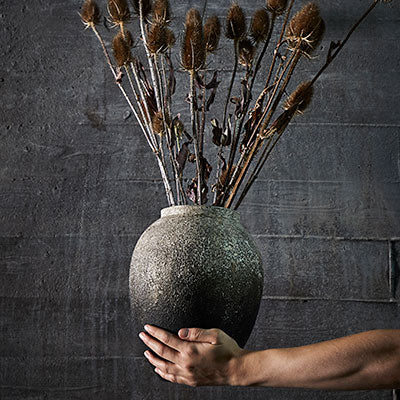 MUUBS Jar Story 28 - Grey Terracotta - Ø23xH28 cm