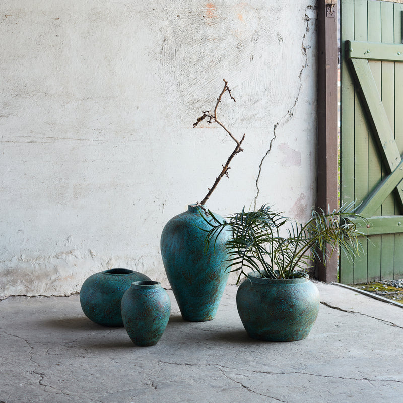 Jar Anchor 30 - Turquoise Terracotta - Ø40xH30 cm MUUBS