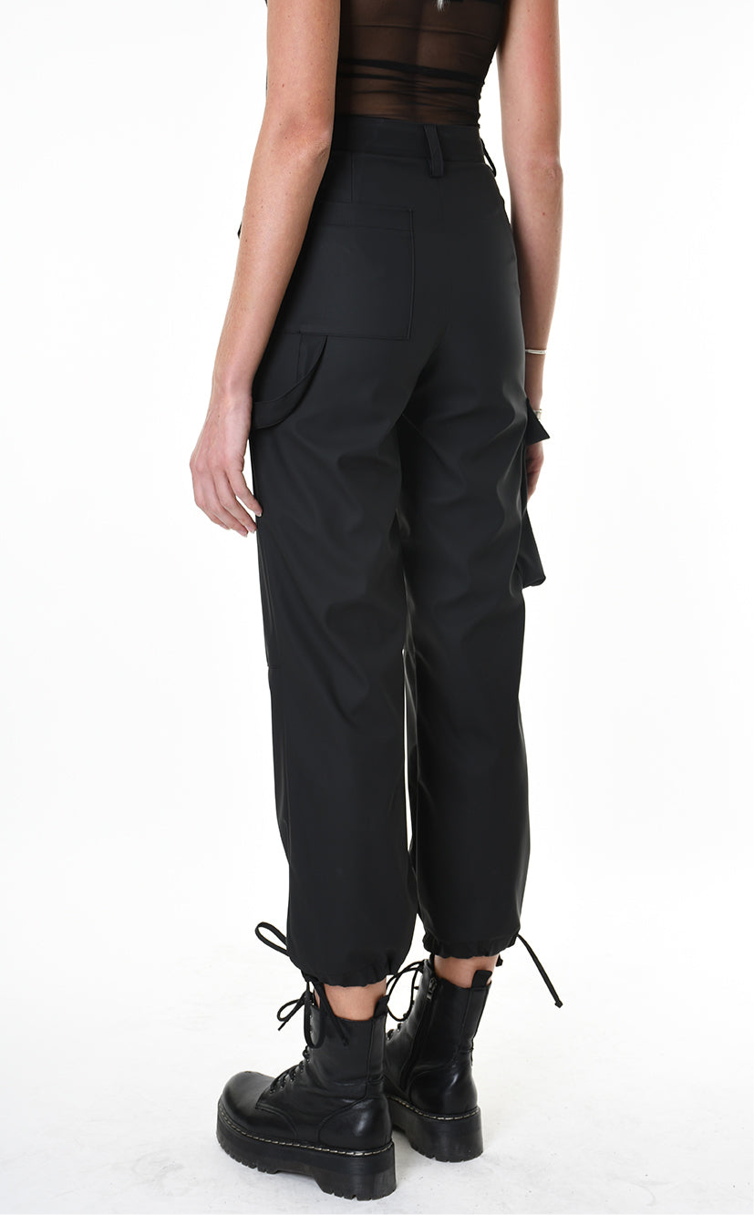 A34Z LW68825 TROUSER Rubberized Technical Fabric﻿ Stretch Black