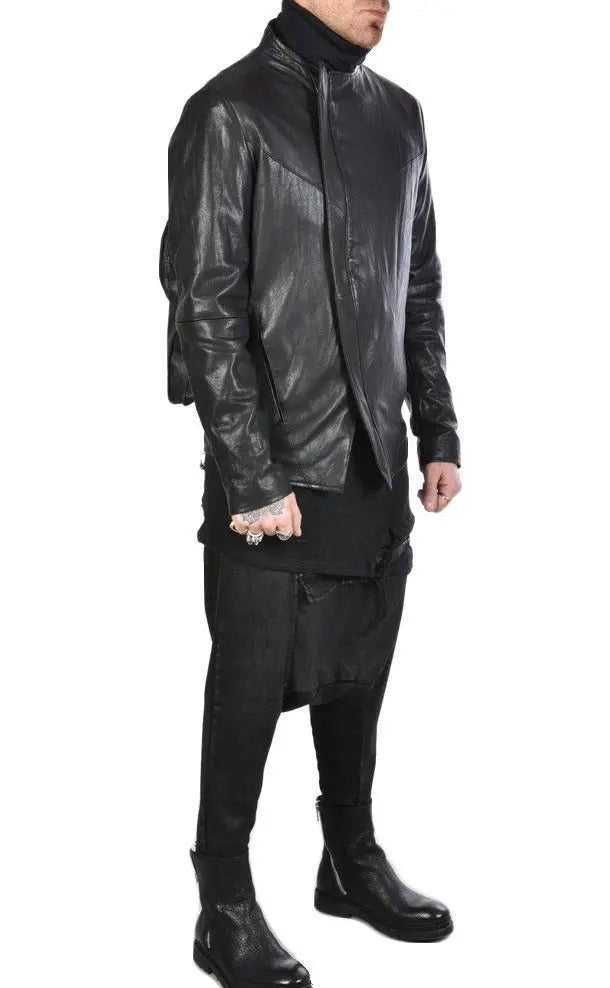 3B DEDA19 Black leather jacket.