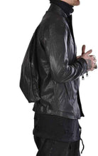 3B DEDA19 100% Vegetable-Tanned Leather Jacket – Black