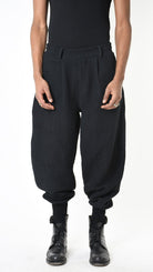 A33B LM18025 PANTALONE Cargo Over Cotone Operato 530gr. Nero