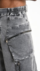 A33B M103525 SHORT Regular Cotton Stretch Marmorized Grey