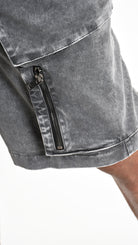 A33B M103525 SHORT Regular Cotton Stretch Marmorized Grey