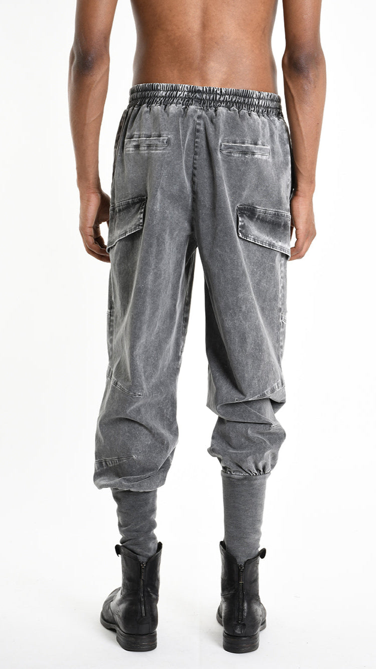 A33B M104125 TROUSER Cargo Cotton Stretch Marmorized Grey