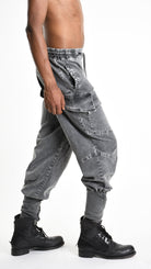 A33B M104125 TROUSER Cargo Cotton Stretch Marmorized Grey