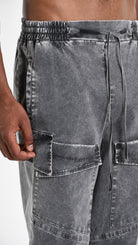 A33B M104125 TROUSER Cargo Cotton Stretch Marmorized Grey